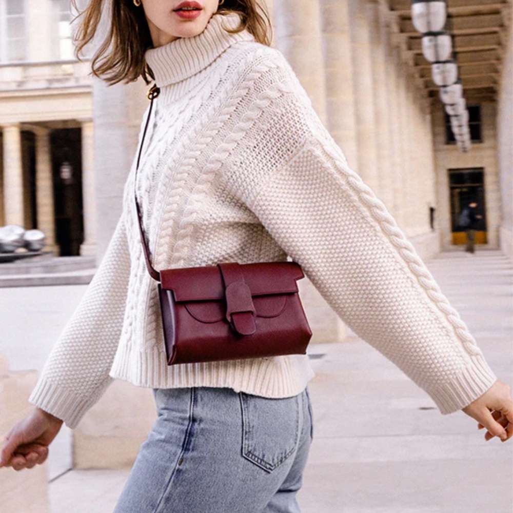Senreve Aria Belt Bag / Cross body in Bordeaux